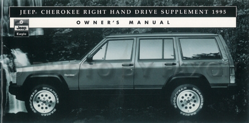 1995 Jeep Cherokee Right Hand Drive Owner's Manual Supplement Original