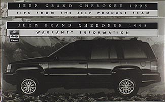 1995 Jeep Grand Cherokee Original Owner's Manual 95