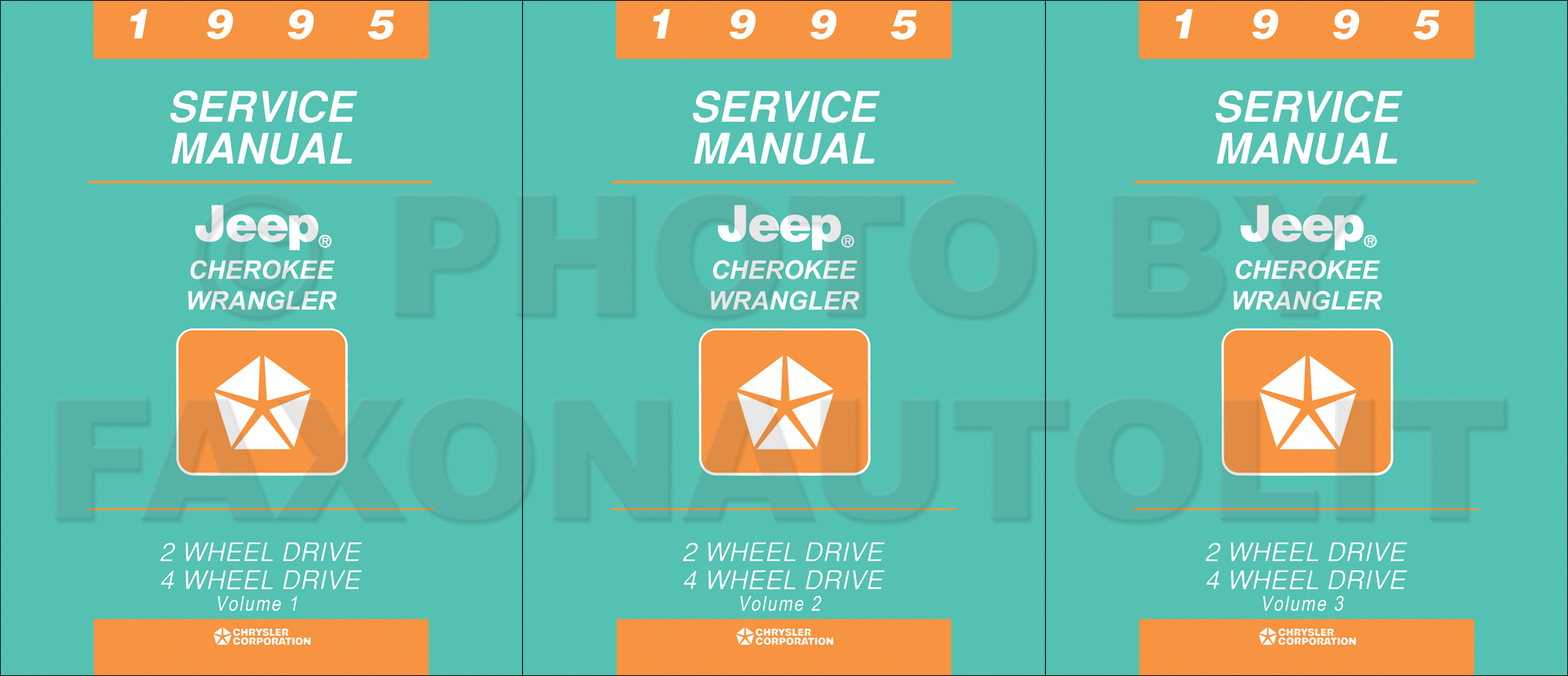 1995 Jeep Cherokee & Wrangler Shop Manual Original
