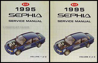 1995 Kia Sephia Repair Manual 2 Volume Set Original 