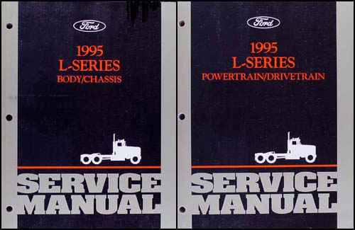 1995 Ford L-Series 7000-9000 Repair Shop Manual Original 2 Volume Set