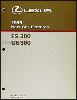 1995 Lexus ES and GS 300 Features Manual Original