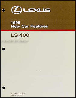 1995 Lexus LS 400 Features Manual Original