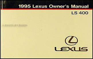 1995 Lexus LS 400 Owners Manual Original