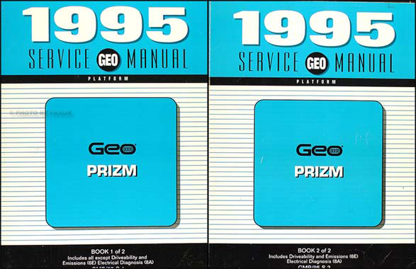 1995 Geo Prizm Shop Manual Original Set