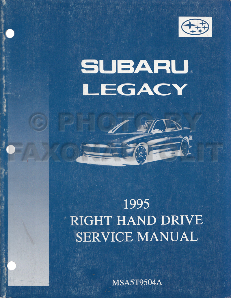 1992 Subaru Legacy Repair Manual RHD Supplement Original
