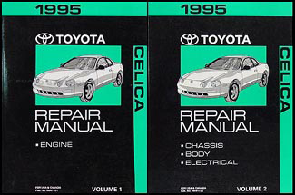 1995 Toyota Celica Repair Manual Original 2 Volume Set 