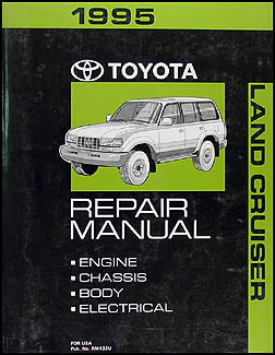 1995 Toyota Land Cruiser Repair Manual Original 