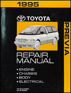 1995 Toyota Previa Van Repair Manual Original 