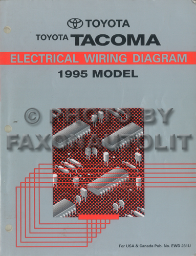 1995 Toyota Tacoma Pickup Wiring Diagram Manual Original