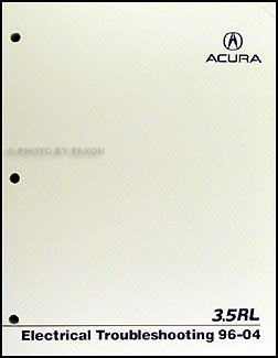 1996-2004 Acura 3.5 RL Electrical Troubleshooting Manual Original