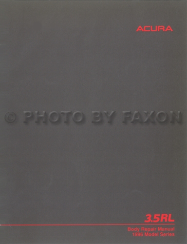 2002 Acura 3.5 RL Shop Manual Original Supplement 