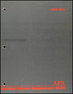 1996-1998 Acura 3.2 TL Shop Manual Supplement Original 
