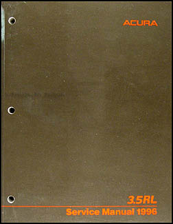 1996 Acura 3.5 RL Shop Manual Original