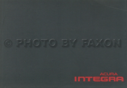 1996 Acura Integra 4 Door Owners Manual Original