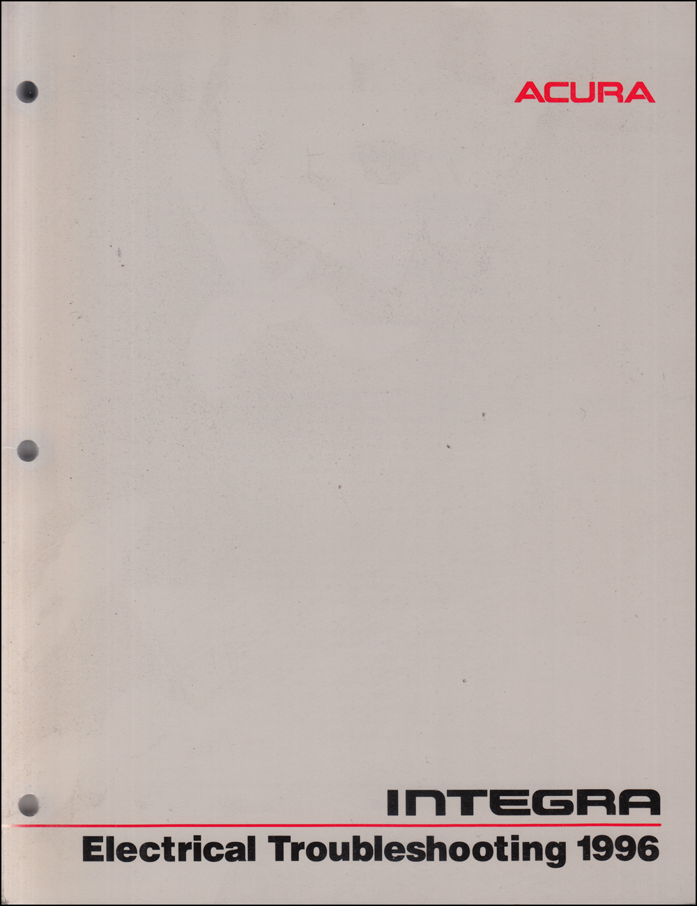 1996 Acura Integra Electrical Troubleshooting Manual Original