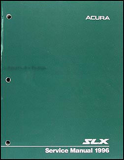 1996 Acura SLX Shop Manual Original 