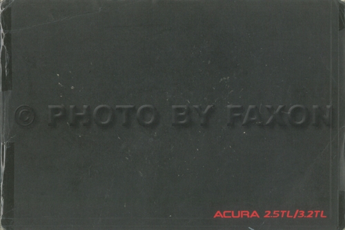 1996 Acura TL Owners Manual Original 2.5TL 3.2TL