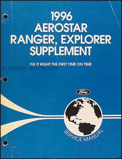 1996 Ford Aerostar Ranger Explorer Repair Manual Supplement Original