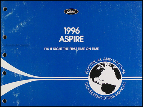 1996 Ford Aspire Electrical and Vacuum Troubleshooting Manual Original