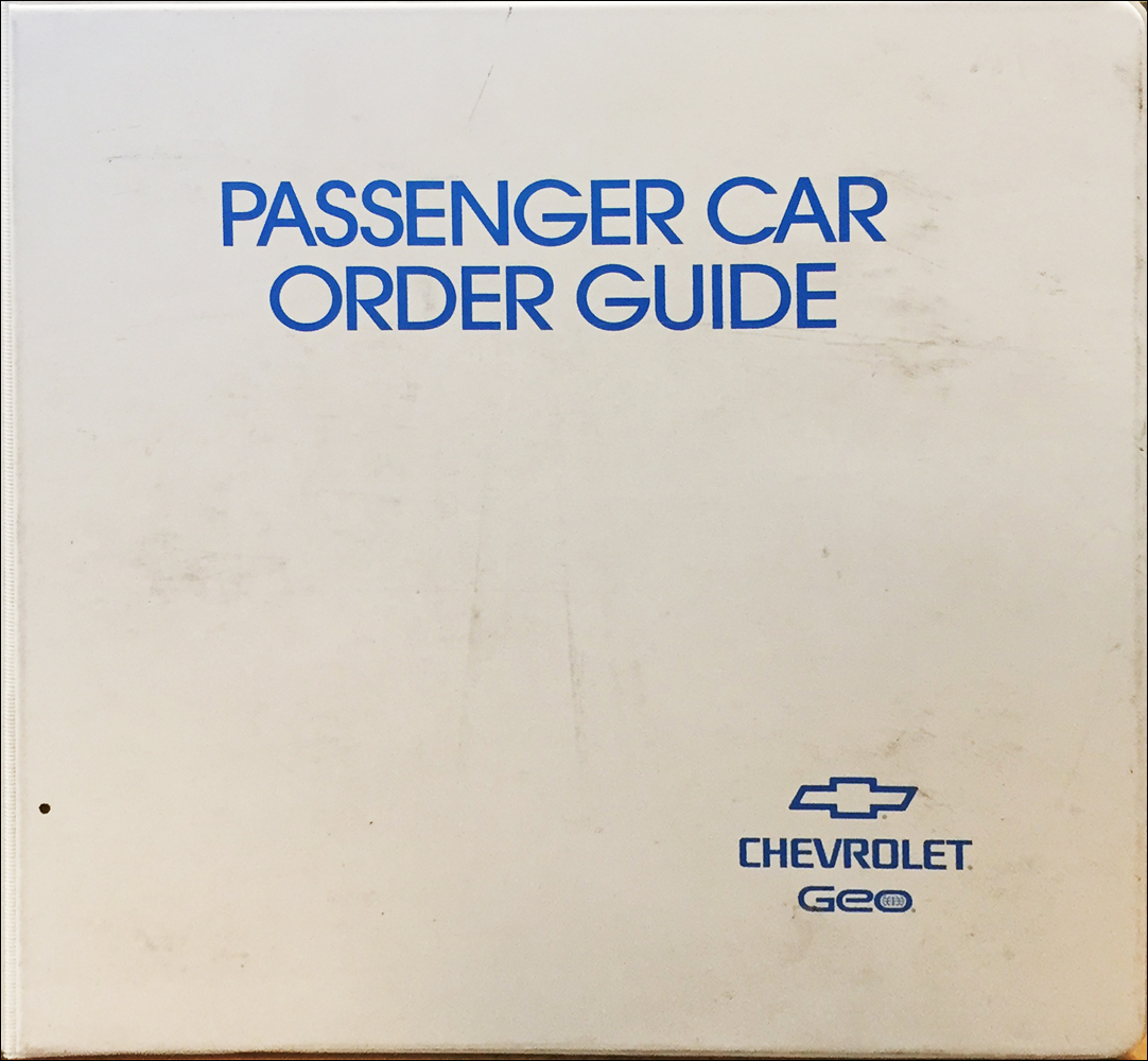 1996 Chevrolet Geo Car Order Guide Dealer Album Original