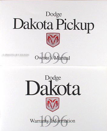 1996 Dodge Dakota Pickup Truck Original Owner's Manual