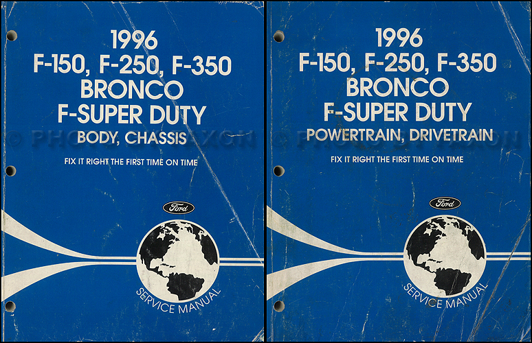 1996 Ford Pickup Truck Repair Shop Manual Original Set F150 F250 F350 Super Duty Bronco