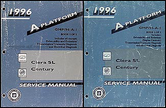 1996 Ciera SL & Century Repair Manual Original 2 Volume Set 