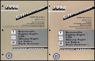 1996 Bonneville, 88, LSS, 98, Le Sabre, Park Avenue Repair Shop Manual Set