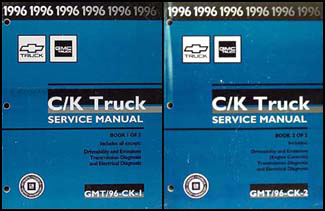 1996 CK 1500-3500 Repair Shop Manual Orig. Set Pickup Suburban Tahoe Yukon