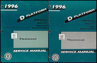 1996 Cadillac Fleetwood Repair Manual Original 2 Volume Set