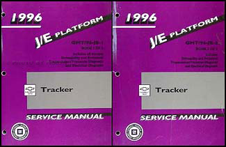 1996 Chevy/Geo Tracker Repair Manual Original 2 Volume Set 