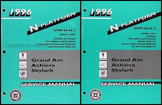 1996 Grand Am/Achieva/Skylark Repair Manual Original 2 Volume Set 
