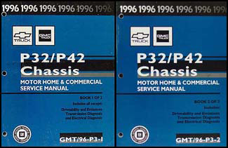 1996 P32 & P42 Stepvan & Motorhome Chassis Repair Shop Manual Set Original