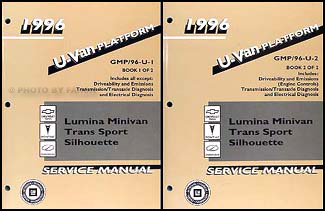 1996 Lumina Minivan/Trans Sport/Silhouette Repair Shop Manual Original Set