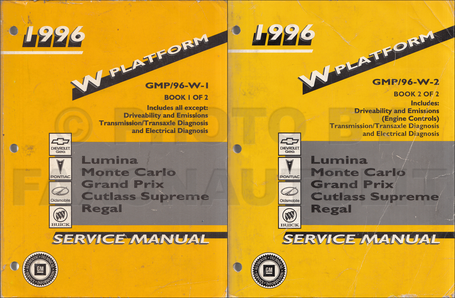 1996 Lumina Monte Carlo Grand Prix Cutlass Supreme Regal Repair Shop Manual