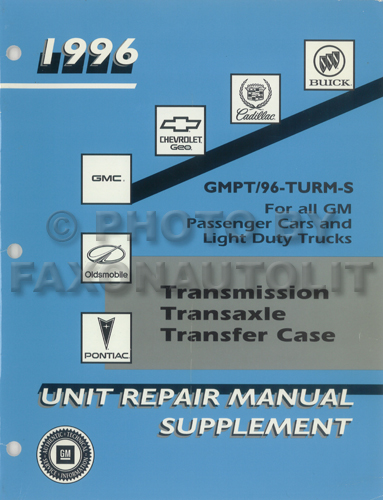 1996 GM Geo Tracker 4 Speed Automatic Transmission Overhaul Manual Original