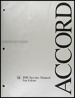 1996 Honda Accord Repair Manual Original