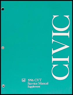 1996 Honda Civic CVT Repair Manual Supplement Original
