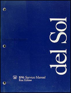 1996 Honda Civic del Sol Repair Manual Original 