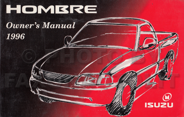 1996 Isuzu Hombre Pickup Truck Owner's Manual Original