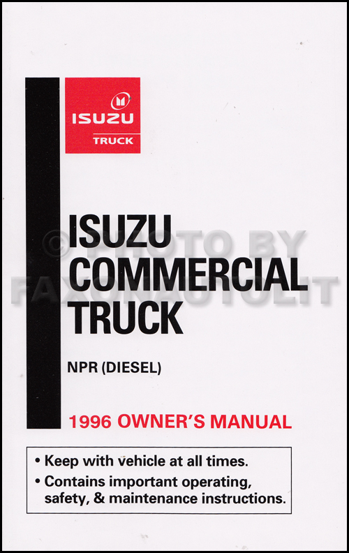 1996 Isuzu NPR Diesel Truck Owner's Manual Original