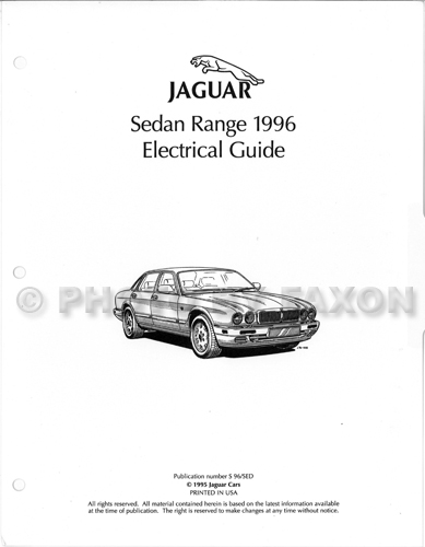 1996 Jaguar XJ6 XJ12 Electrical Guide Wiring Diagram Factory Reprint