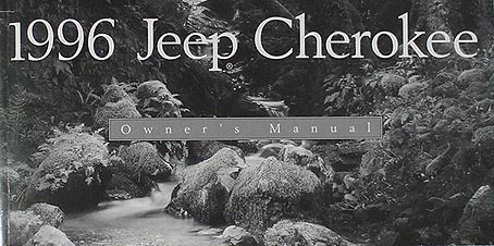 1996 Jeep Cherokee Owner's Manual Original