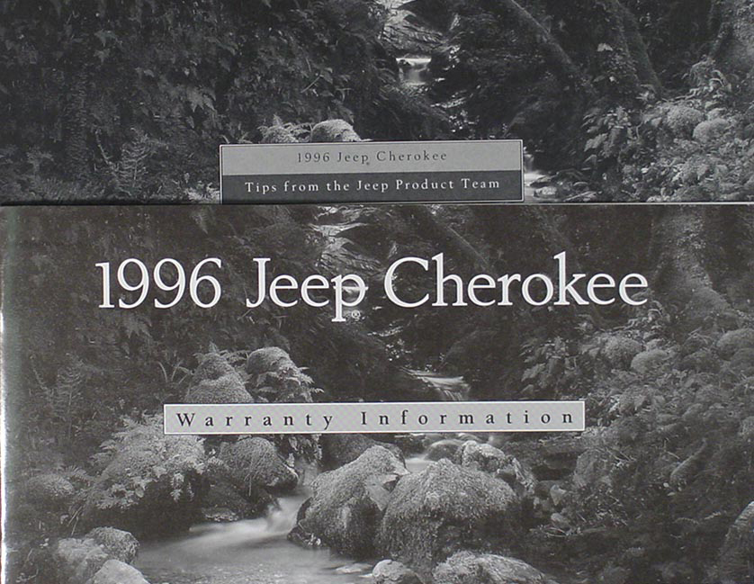 1996 Jeep Cherokee Original Owner's Manual 96