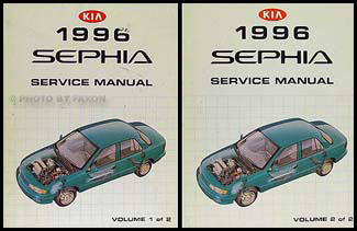1996 Kia Sephia Repair Manual 2 Volume Set Original 
