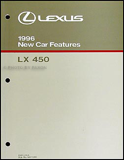 1996 Lexus LX 450 Features Manual Original