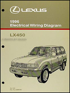 1996 Lexus LX 450 Wiring Diagram Manual Original