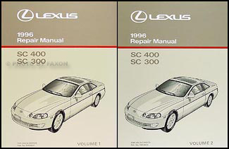 1996 Lexus SC 300 and 400 Repair Shop Manual Original Set SC300 SC400