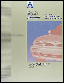 1996 Mitsubishi Galant A/C and Anti-Theft Radio Repair Shop Manual Supp.